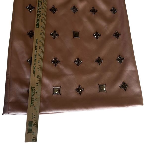 Nwt Blush Satin Rhinestone Beaded Shift Casual Dress - Picture 9 of 16